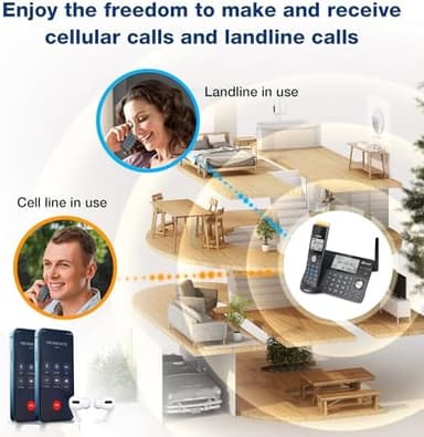 VTech IS8128-41 Super Long Range 4-Handset DECT 6.0 Cordless Phone for Home with Answering Machine, 2300 ft Range, Call Blocking, Bluetooth Connect to Cell, Intercom - Image 4
