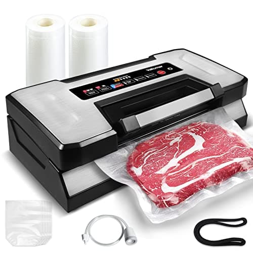 Vakumar Liquid Vacuum Sealer Machine, 90Kpa Vacuum Sealer Machine Preservation Dry/Moist/Liquid Modes, LED Indicator Light, Handle Locked Design, Built-in Cutter and Bag Storage, Removable Drip Tray - Image 1