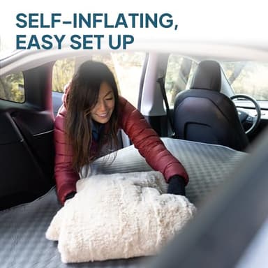 LOSTHORIZON Camping Air Mattress with Foam for Tesla, Self Inflating Sleeping Pad with Air Pump, 4.5" Thick, R-Value 13, Model Y - Image 5