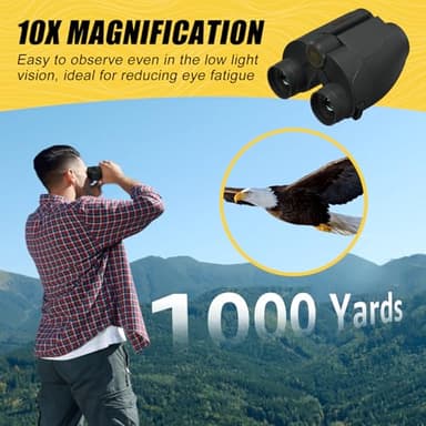 10x25 Compact Binoculars for Adults and Kids, Large Eyepiece Waterproof Binocular with Low Light Vision, High Powered Easy Focus Small Binoculars for Bird Watching, Outdoor Hunting, Travel, Concerts - Image 2