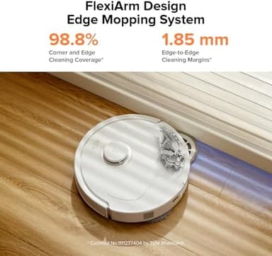 roborock Qrevo Pro Robot Vacuum and Mop with FlexiArm Design Edge Mopping, Dynamic Hot Water Mop Washing and Auto Mop Drying, Intelligent Dirt Detection (Renewed - Image 3