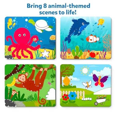 Skillmatics Dot It Sticker Art - Animals, Mess-Free Fun for Kids, 500+ Stickers, Craft Kits, DIY Scrapbooking Activity, Travel Toys, Gifts for Boys & Girls Ages 3, 4, 5, 6, 7 - Image 4