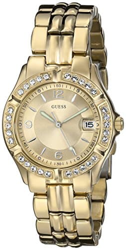 GUESS Gold-Tone Bracelet Watch with Date Feature. Color: Gold-Tone (Model: U85110L1) - Image 1