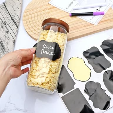 Datttcc 100 oz Glass Storage jars with Airtight Lids, Cereal Containers Storage,Large Glass Storage Jars for Pantry Organizationfor Flour, Coffee Beans, Rice, Tea, Biscuits, Sweets, Wedding, Pack of 2 - Image 5