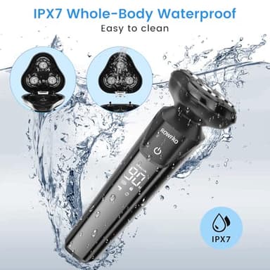 Electric Razors for Women, Facial Hair Removal, Bikini Trimmer, Rechargeable Womens Electric Shaver for Legs, Face, Lips Hairs, Wet and Dry Shaving, Type-C Fast Charging, LED Display - Image 4