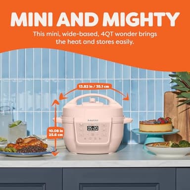 Instant Pot 4QT RIO Mini 7-in-1 Multi-Cooker, Pressure Cooker, Slow cook, Sauté, Steam, Rice Maker, Yogurt, & Warmer, Rosewater, 4 Quarts - Image 3