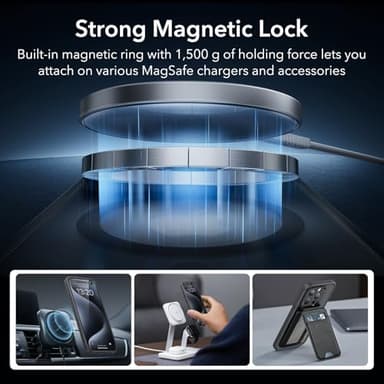 ESR for iPhone 15 Pro Max Case, Translucent Matte Case, Compatible with MagSafe, Military-Grade Protection, Classic Series, Frosted Black - Image 4