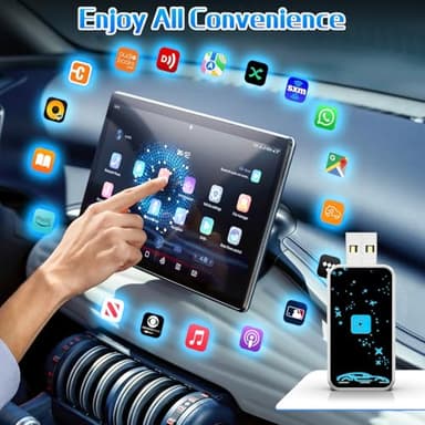 Mini Wireless Carplay Adapter for iPhone, 2025 2 in 1 Stable Universal Wireless carplay Adapter, Fast Convert Factory Wired to Wireless CarPlay Dongle Cars for auto for Android for Apple for iOS - Image 3