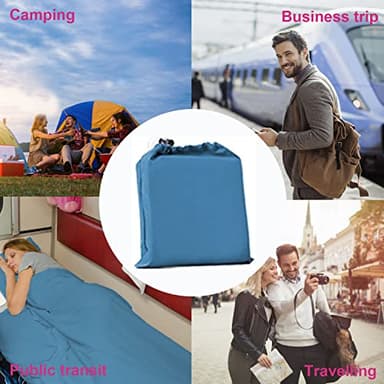 Sleeping Bag Liner Portable Travel Camping Sheets Lightweight and Compact Sleeping Sack Sheets for Adults Comfortable Liners for Traveling Hotel Camping Picnic Hostels Backpacking - Image 6