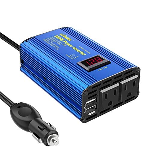 GIANDEL Power Inverter 300W DC 12V to AC 110V Car Converter Adapter with LED Display & 2.4A Dual USB Ports - Image 1