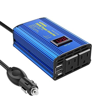 GIANDEL Power Inverter 300W DC 12V to AC 110V Car Converter Adapter with LED Display & 2.4A Dual USB Ports - Image 1