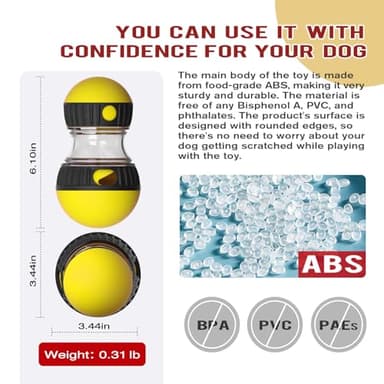 Dog Interactive Toys Dogs Puzzles Feeder Adjustable Food Dispensing Treat Dispenser Slow Feeding for IQ/Physical Training and Brain Stimulation Large Medium Small Dog - Image 6