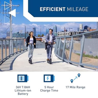 Hiboy Electric Scooter, 8.5" Tires, Up to 17 Miles Range, 350W Motor & 19 MPH Portable Foldable Commuting Electric Scooter for Adults - Image 2