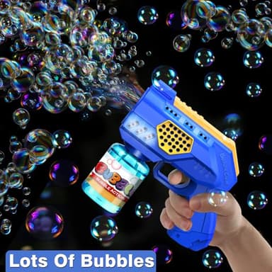 Zerhunt Automatic Bubble Gun Bubble Toys: 2-Pack Bubble Blaster Guns with Rich Bubbles for Outdoor Wedding Party Fun - Great Summer Toy for Toddlers Kids 4-8 - Ideal Gift for Birthday & Easter - Image 2
