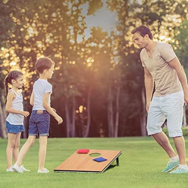 Outball Cornhole Set Corn Holes Outdoor Game Cornhole Boards Regulation Size Bean Bag Toss Game Outdoor for Adults Family Lawn Beach Outside Activities,Include Carrying Bag - Image 7
