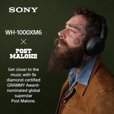 Sony WH-1000XM6 The Best Noise Canceling Wireless Headphones, HD NC Processor QN3, 12 Microphones, Adaptive NC Optimizer, Mastered by Engineers, Studio-Quality, 30-Hour Battery, Platinum Silver - Image 2