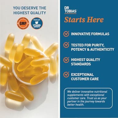 Dr. Tobias Omega 3 Fish Oil, 2000mg Triple Strength with 800mg EPA 600mg DHA Per Serving, Fish Oil Omega 3 Supplements for Heart, Brain & Immune Support, 180 Softgels, 90 Servings - Image 5