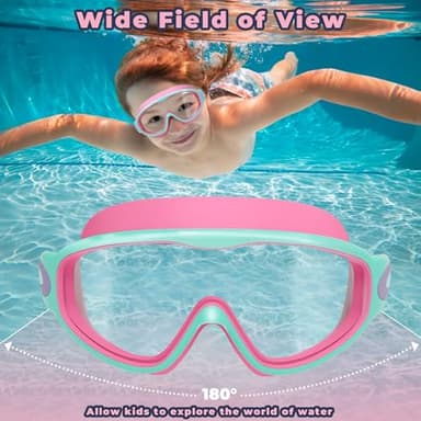 Keary 2 Pack Swim Goggles for Kids 6-14 8-14 Kids Swimming Goggles Age 3-15 4-7 4-16 8-12 For Boys Girls Youth Toddler Children Pool Water Goggle Anti Fog UV Protection Clear Wide View Waterproof - Image 7