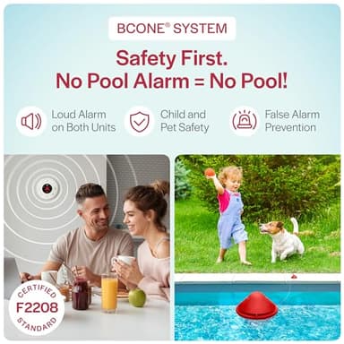 BCONE® System Pool Alarm by Lifebuoy® | Certified ASTM F2208 Floating Pool Alarm | Loud Pool Safety Alarms on Home & Pool Units | Connects to Alexa | Pool Alarms for Inground Pools and Above-Ground - Image 2