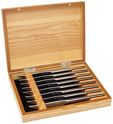 WÜSTHOF 8-Piece Stainless Mignon Steak Knife Set, Silver - Image 1