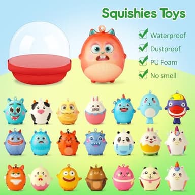Mocoosy 22 Pack Party Favors Stress Relief Squishies for Kids, Birthday Goodie bag stuffers Bulk Sensory Fidget Toys, Pinata Stuffers, Classroom Prizes, Carnival Gift, Treasure Chest&Claw Machine Toys - Image 3