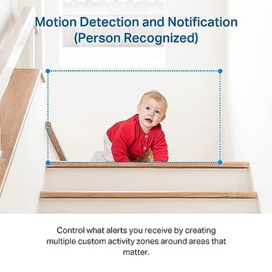 Tapo TP-Link 2K Pan/Tilt Indoor Security Camera for Baby Monitor, Pet Camera, Motion Detection & Tracking, 2-Way Audio, Cloud & SD Card Storage, Works w/Alexa & Google Home, Black, C211(2-Pack) - Image 6