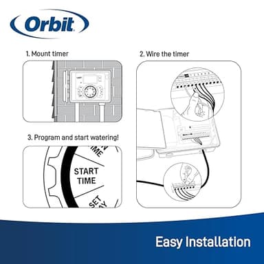 Orbit 57896 6-Station Outdoor Swing Panel Sprinkler System Timer - Image 5
