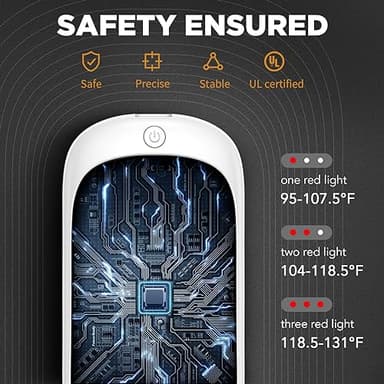 Lerat 2 Pack Hand Warmers Rechargeable, Portable Electric Hand Warmers Reusable, USB 2 in 1 Handwarmers, Outdoor/Indoor/Warm Gifts for Men Women Kids (Blue White & Blue White *2) - Image 2