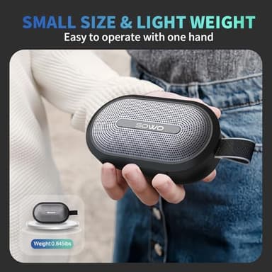 SOWO Wireless Portable Small Speaker, Ultra Magnetic Bluetooth Speaker for Golf Cart, Coverless IP67 Waterproof, 24 H Playtime, Pro Sound, Clip Hanging Design for Outdoor, Indoor - Black - Image 3