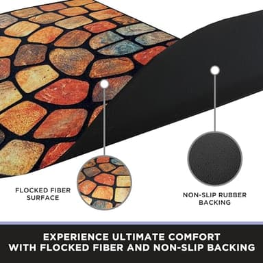 ubdyo Unique in Style Front Door Mat - Low Pile Front Door Mat Outside Entrance - Muddy Dirt Trapping Welcome Matt Outdoor - Rubber Backing Anti Slip Indoor Doormat Entrance, 29" x 17" - Image 5