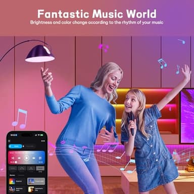 Smart Light Bulbs with Remote, 16Million Colors RGBW Dimmable WiFi Bluetooth Smart Bulbs Led Color Changing Light Bulbs Compatible with Alexa Google Home, A19, E26 9W 800 Lumens Equivalent 60W (4) - Image 7