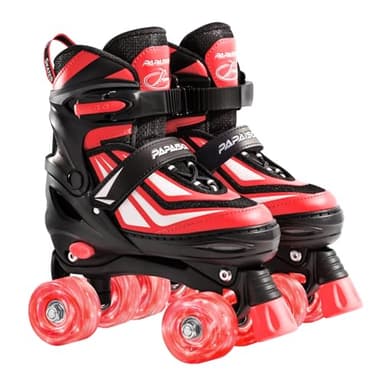 PAPAISON Kids Roller Skates for Boys Girls, 4 Size Adjustable Rollerskates with Light Up Wheels for Kids Ages 4-12 - Image 1