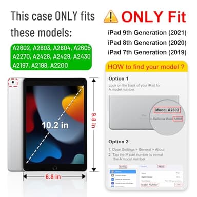 Fintie Rotating Case for iPad 9th Generation (2021) / 8th Generation (2020) / 7th Gen (2019) 10.2 Inch - 360 Degree Rotating Stand Cover with Pencil Holder, Auto Wake Sleep, Black - Image 2