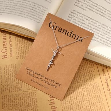 Lcherry Grandma Cross Necklace for Women - Birthday Gifts for Grandma, Religious Christian Jewelry Mother's Day Gifts for Women - Image 5