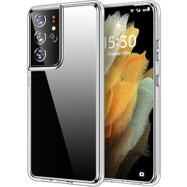 HOOMIL Case for Samsung Galaxy S21 Ultra (ONLY 6.8-Inch), Non-Yellowing, Drop Protection, Anti-Scratch Transparent Hard Back Phone Cover - Crystal Clear - Image 1