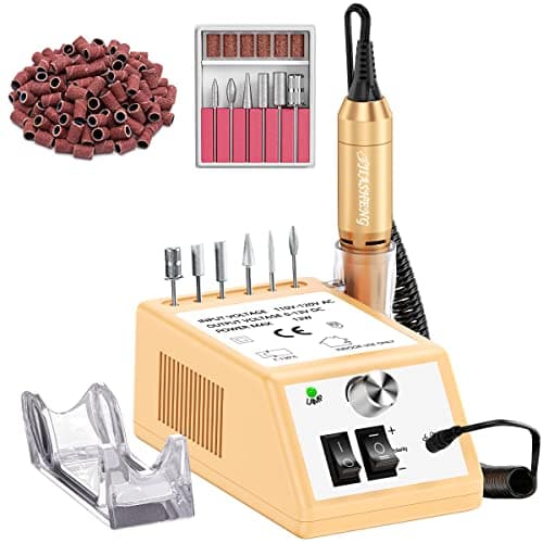 Jiasheng Professional Nail Drill, 20000rpm Electric Nail Drill Machine, Electronic Nail File Drills for Acrylic Nails Gel Nails Manicure Pedicure Tools for Salon Use Gold - Image 1