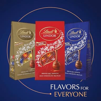 Lindt LINDOR Dark Chocolate Truffles, Dark Chocolate Candy with Smooth, Melting Truffle Center, Great for Gift Giving, 5.1 oz. Bag (6 Pack) - Image 6