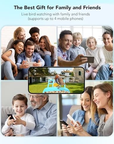 Smart Bird Feeder with Camera, 5200mAh Battery with Solar Panel, 2K Live View/AI Identifies/App Control/Instant Arrival Alert/Auto Capture/135° Motion Detection/IP65 Waterproof, Ideal Gift - Image 8