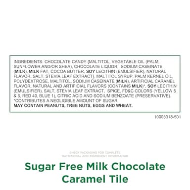 RUSSELL STOVER Sugar Free Caramel Chocolate Candy Tiles, 2.25 oz. bag (Pack of 10) - Image 3