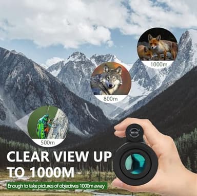 Monocular Telescope 80X100 2024 High Powered Monocular with Smartphone Adapter & Metal Tripod - BAK4 Prism with Clear for Wildlife Hunting Camping Travelling - Image 7