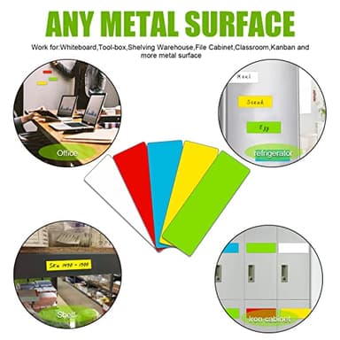 STTMGN Dry Erase Magnetic Name Tags,Magnets for Classroom(1x3,Pack of 100),Write On Labels,Waterproof/Reusable for Office&File Cabinet&Whiteboard&Fridge(White) - Image 6