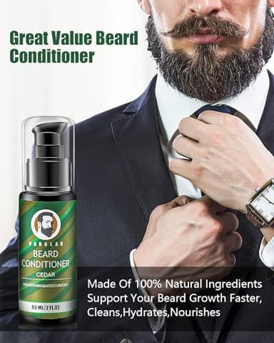 Mens Gifts for Birthday, Gifts for Men, Beard Care Kit with Beard Oil Balm Conditioner Wash Brush Comb Scissor, Stocking Stuffers for Men Birthday & Holiday Gifts for Boyfriend Brother Dad Husband - Image 3