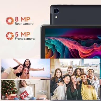 Tablet,10.1" Android 15 Tablet with Octa-core Processor 24GB RAM 128GB ROM HD IPS Touchscreen 8H Battery, Wi-Fi 6, BT 5.0, Dual Camera, Android 15 Tablets with Keyboard Mouse Stylus Case Headphone - Image 5