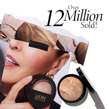 LAURA GELLER NEW YORK Award-Winning Baked Balance-n-Brighten Color Correcting Powder Foundation - Medium - Buildable Light to Medium Coverage - Demi-Matte Natural Finish - Image 4