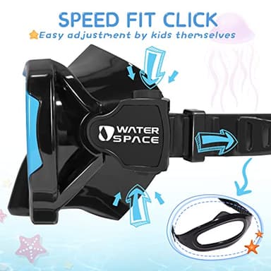 Water Space 2 Packs Swimming Goggles Swim Googles for Kids Toddler Girls Boys Youth 6-14 3-6 4-7, Swimming Goggles with Nose Cover Anti Fog 180°Clear Snorkel Mask No Leak Pool Underwater Goggles - Image 3