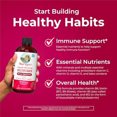 Multivitamin for Women, Men & Kids by MaryRuth's | Liquid Morning Multivitamin | Vitamin A C D E B6 B12 Biotin Zinc | Beauty | Vegan | Non-GMO | Gluten Free | 15 Servings - Image 6
