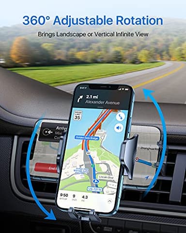 andobil 2025 Upgraded Car Phone Holder Mount for Vent, Military Sturdy Metal Clip Air Vent Phone Holder for Your Car Easy Used Cell Phone Car Mount for iPhone 17 Pro Max 15 14 13 Samsung S25 S24 - Image 6