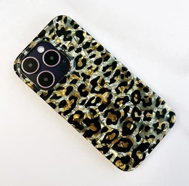Qokey for iPhone 14 Pro Case, Classtic Glitter Sparkly Leopard Design,Cute Luxury Translucent Clear Soft Slim Shell TPU Protective Phone Cover for Women Girls,Gold Cheetah - Image 9