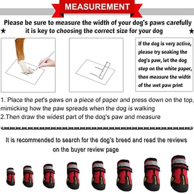 QUMY Dog Shoes for Large Dogs, Medium Dog Boots & Paw Protectors for Winter Snowy Day, Summer Hot Pavement, Water-Resistant in Rainy Weather, Outdoor Walking, Indoor Hardfloors Skid-Resistant Sole - Image 2