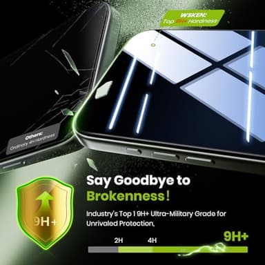 WSKEN for iPhone 17 Pro Max Privacy Screen Protector - [25° Anti-Spy] [Auto-Dust Removal] [Top 9H+ Tempered Glass] 12FT Shatterproof Military Grade Flim Easy Install Case Friendly, 2 Pack - Image 6